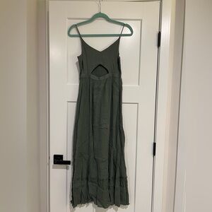 Aerie Olive Green Maxi Dress